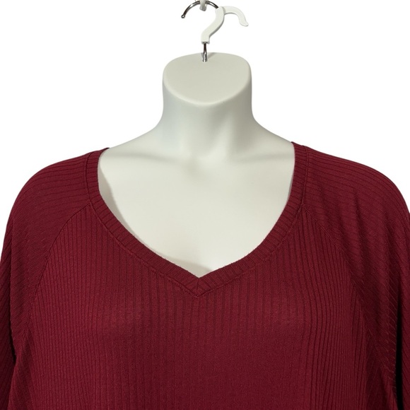 Lane Bryant, Plus Size Relaxed Tunic Top, 3X, Red - Picture 6 of 10